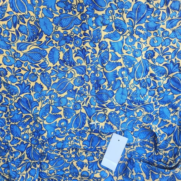 Ann Taylor Blue and Yellow Floral Midi Dress - Picture 5 of 8